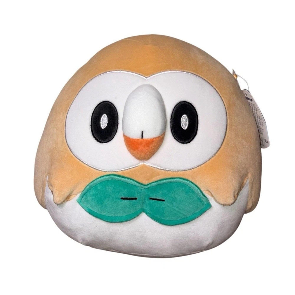 Pokémon Center Squishmallows Rowlet Anime Owl Plush New with tag